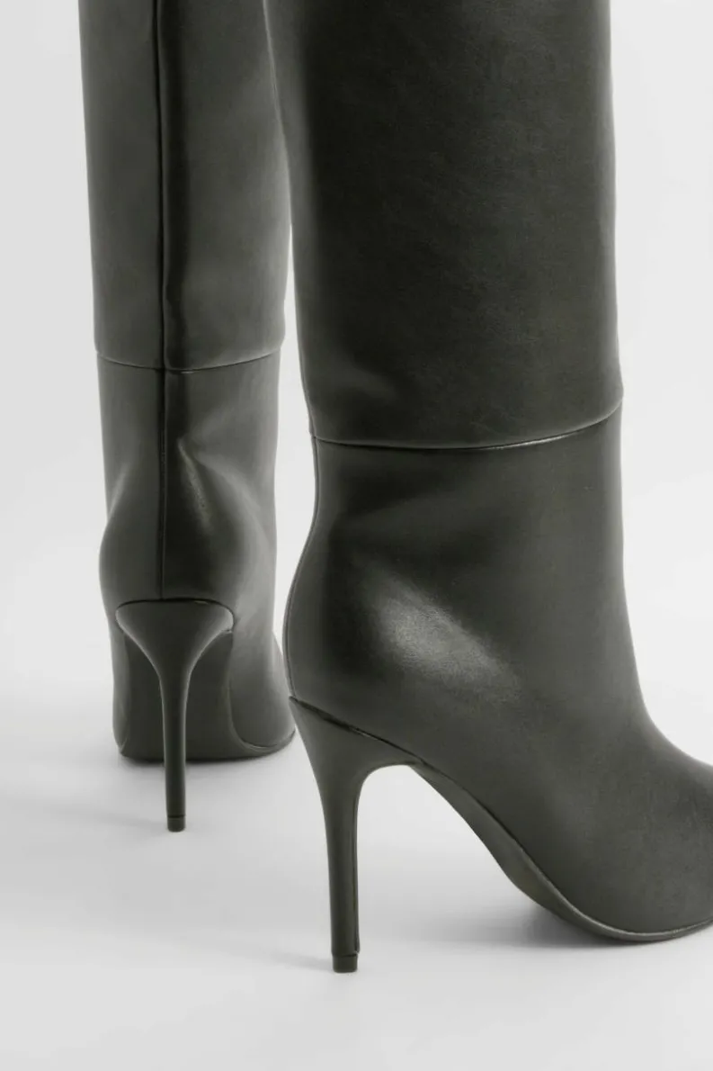 Over The Knee Boots|Knee High Boots*boohoo Stiletto Knee High Boots black