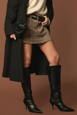 Over The Knee Boots|Knee High Boots*boohoo Stiletto Pointed Knee High Boots black