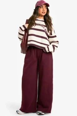 Sweatshirts|Hoodies & Sweatshirts*boohoo Stockholm Striped Cropped Sweatshirt cream