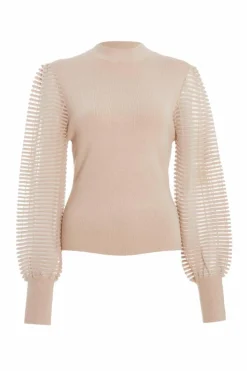 Jumpers*Quiz High Neck Jumper Stone