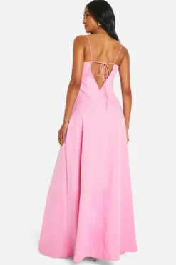 Smock Dresses*boohoo Strappy Back Maxi Dress pink