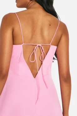 Smock Dresses*boohoo Strappy Back Maxi Dress pink