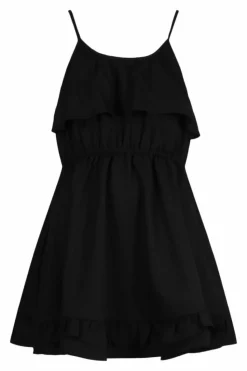 Smock Dresses*boohoo Strappy Frill Detail Swing Dress black