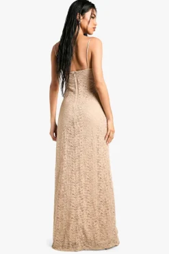Maxi Dresses|Dresses*boohoo Strappy Lace Diamante Maxi Dress nude