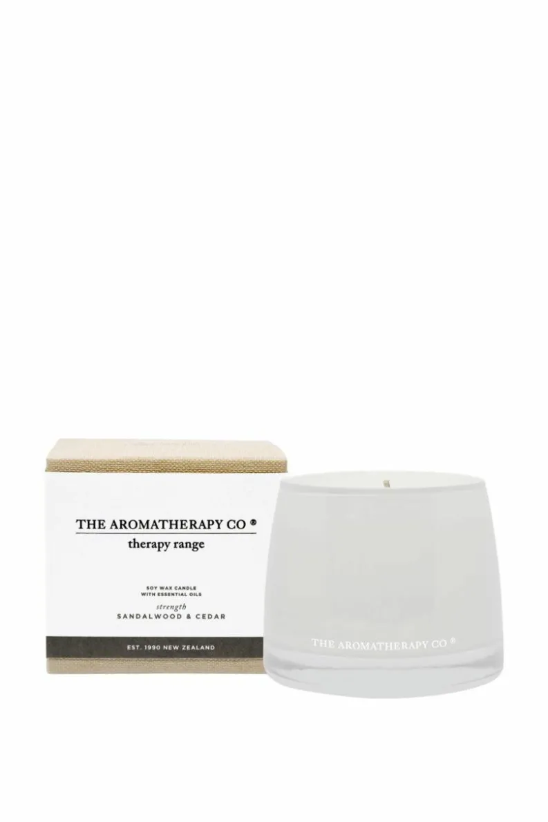 Candles & Diffusers|Candles*The Aromatherapy Company Strength Therapy Candle Sandalwood & Cedar 260g White