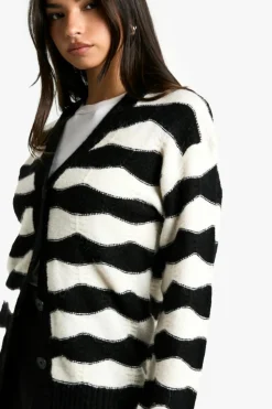 Cardigans|Knitwear*boohoo Stripe Oversized Knitted Cardigan mono