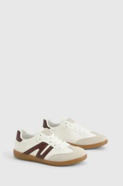 Trainers*boohoo Striped Gum Sole Trainers wine