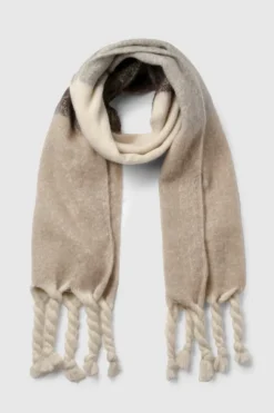Hats & Gloves|Hats & Gloves*boohoo Striped Tonal Tassel Scarf neutral