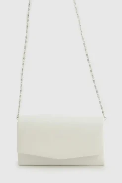 Handbags|Clutch Bags*boohoo Structured PU Clutch Bag & Chain white