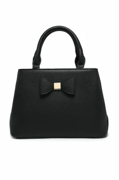 Shoulder Bags|Tote Bags*Kitise Stylish Bow Detail Double Compartment Tote Shoulder Bag Black