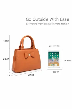 Shoulder Bags|Tote Bags*Kitise Stylish Bow Detail Double Compartment Tote Shoulder Bag Black