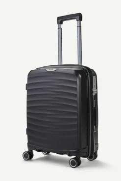 Handbags*Rock Sunwave 8 Wheel Hardshell Expandable Suitcase Small Black