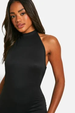 Bodycon Dresses*boohoo Super Soft Racer Neck Maxi Dress black