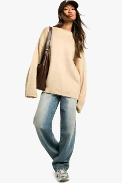 Jumpers|Knitwear*boohoo Super Soft Round Neck Jumper stone
