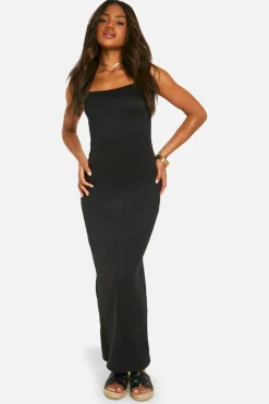 Bodycon Dresses*boohoo Super Soft Square Neck Maxi Dress black