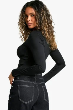 Long Sleeve Tops*boohoo Supersoft Long Sleeve Top black