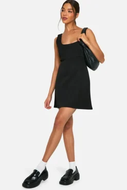 A Line Dresses|Mini Dresses*boohoo Tailored A Line Mini Dress black