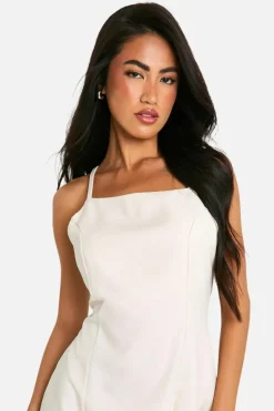 A Line Dresses|Suits & Tailoring*boohoo Tailored A-Line Square Neck Mini Dress stone