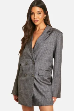 Blazer Dresses|Mini Dresses*boohoo Tailored Mini Blazer Dress brown