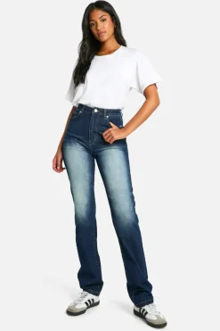 Up To 80% Off Winter Warmers|Jeans*boohoo Tall Basics High Waisted Straight Leg Jeans washed indigo