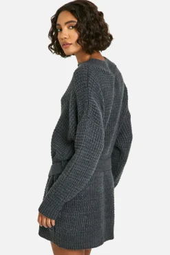 Jumper Dresses|Jumper Dresses*boohoo Tall Belted Knitted Jumper Dress charcoal