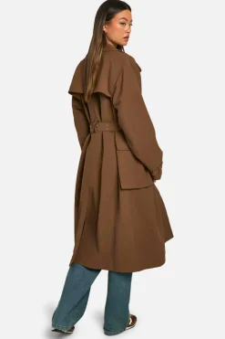 Up To 80% Off Winter Warmers|Trench Coats*boohoo Tall Belted Trench Coat dark brown