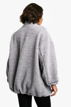 Sweatshirts|Athleisure*boohoo Tall Borg Half Zip Sweatshirt grey