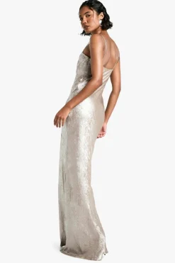 Maxi Dresses|Dresses*boohoo Tall Diamante Satin Maxi Slip Dress silver