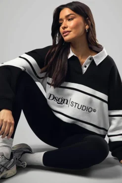 Sweatshirts|Dsgn Studio*boohoo Tall DSGN Studio Rugby Sweatshirt black