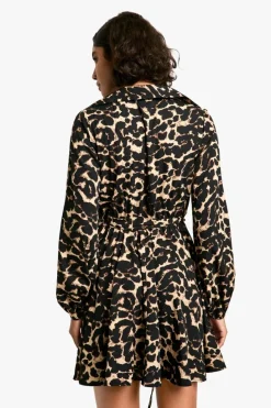 Shirt Dresses|Skater Dresses*boohoo Tall Leopard Print Skater Shirt Dress animal