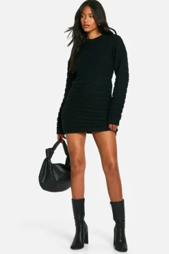 Jumper Dresses|Jumper Dresses*boohoo Tall Open Back Knitted Jumper Dress black