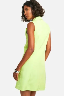 Blazer Dresses*boohoo Tall Woven Tailored Waistcoat Blazer Dress lime