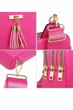 Cross-Body Bags|Handbags*Kitise Tassel Accent Multi-Compartments Single Strap Backback/Crossbody Bag Off White