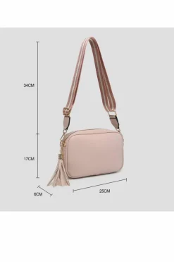 Cross-Body Bags|Handbags*Kitise Tassel Charm Camera Crossbody Bag with Tassel Charm & Canvas Strap Baby Blue