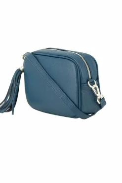 Handbags|Cross-Body Bags*Kitise Tassel Charm Genuine Italian Leather Small Camera Crossbody Bag Beige