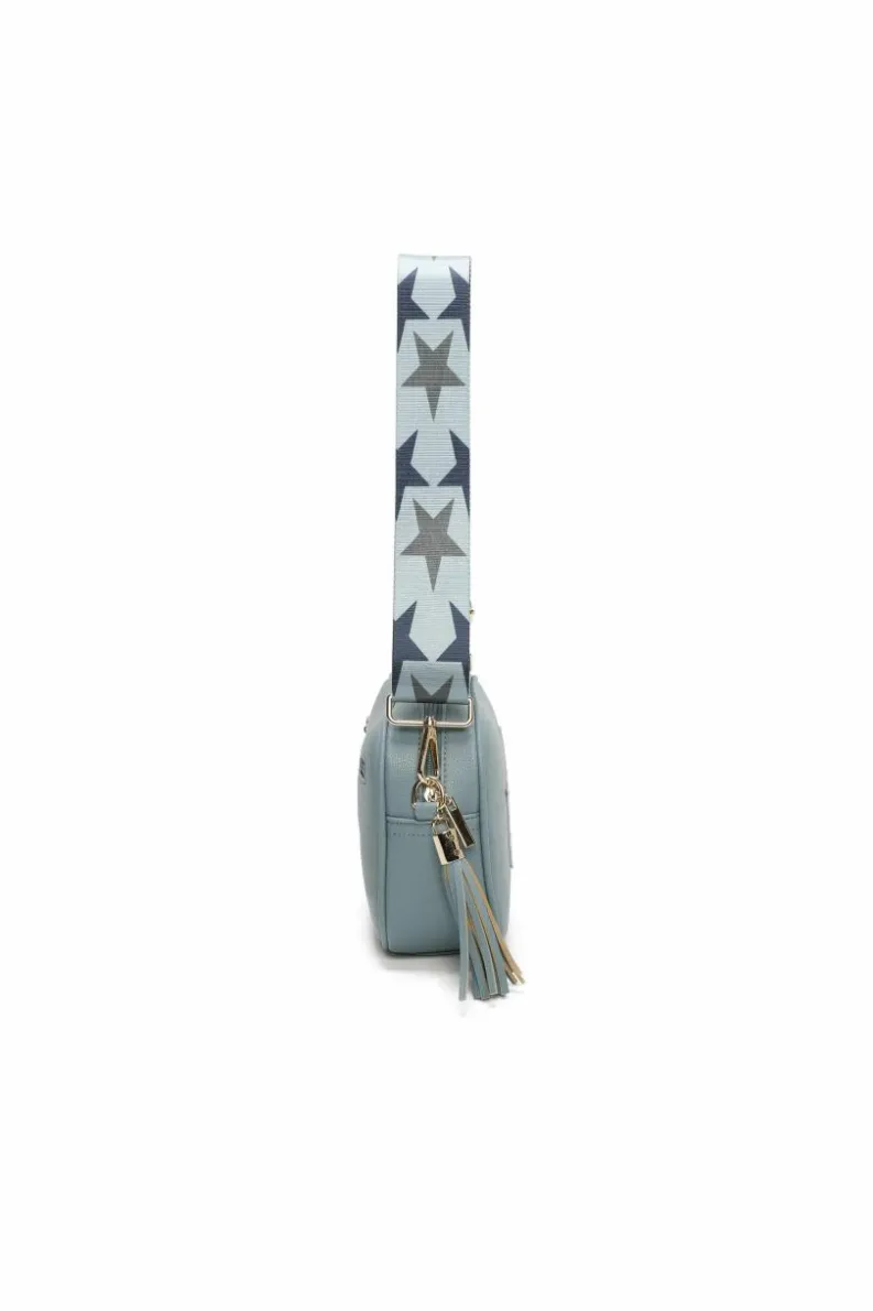 Cross-Body Bags*Kitise Tassel Charm Shiny Star Wide Strap PU Leather Crossbody Bag Beige