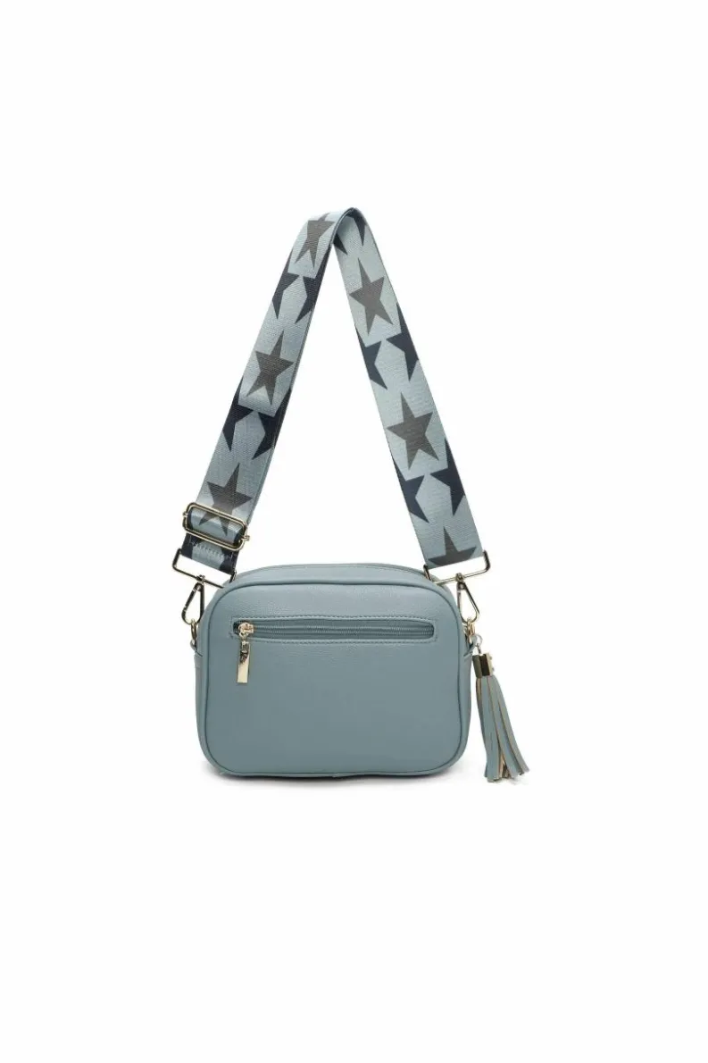 Cross-Body Bags*Kitise Tassel Charm Shiny Star Wide Strap PU Leather Crossbody Bag Beige