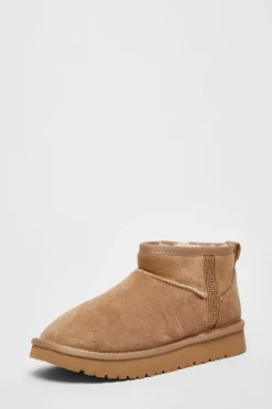 Ankle Boots*Quiz Faux Suede Diamante Ankle Boots Taupe