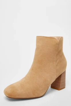 Heeled Boots|Ankle Boots*Quiz Faux Suede High Heel Ankle Boot Taupe