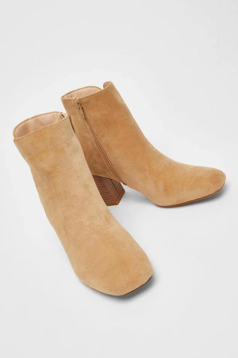 Heeled Boots|Ankle Boots*Quiz Faux Suede High Heel Ankle Boot Taupe