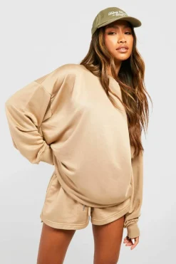 Sweatshirts|Athleisure*boohoo Super Soft French Terry Oversized Sweatshirt taupe