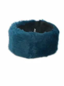 Hair Accessories*SVNX Teal Soft Faux Fur Headband Dark Blue