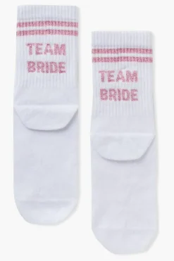 Tights & Socks|Tights & Socks*boohoo Team Bride Slogan Sock white