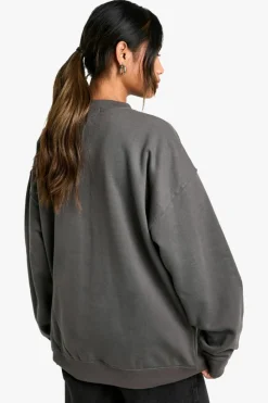 Sweatshirts|Hoodies & Sweatshirts*boohoo Texas Houston Oversized Sweatshirt charcoal