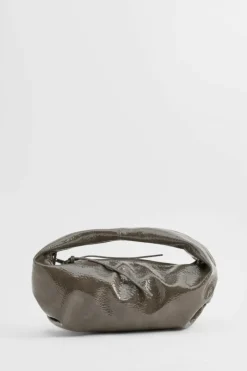 Handbags*boohoo Textured Patent Slouchy Grab Bag charcoal