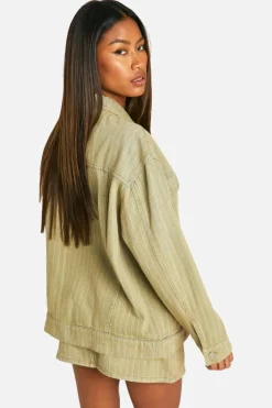 Up To 80% Off Winter Warmers|Denim Jackets*boohoo Tinted Wash Denim Jacket vintage wash