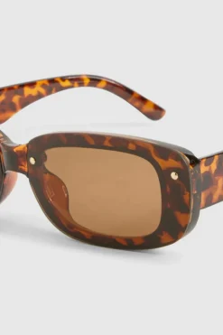 Sunglasses*boohoo Tortoiseshell Frame Square Sunglasses brown