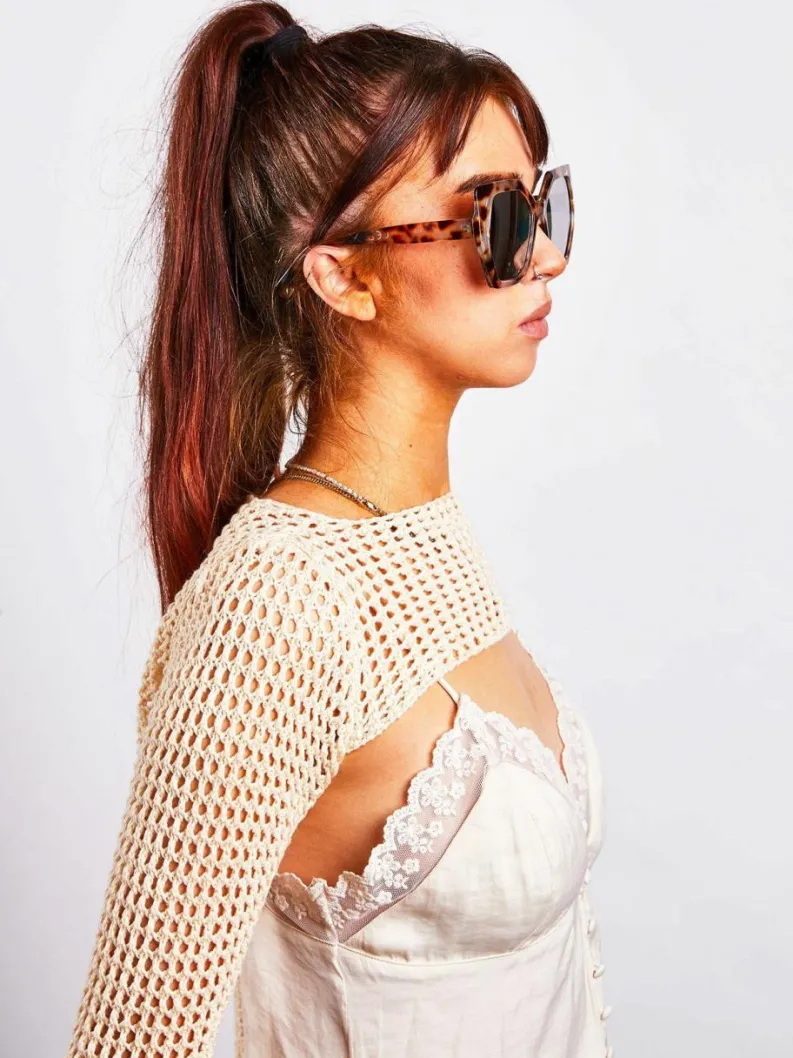 Sunglasses*SVNX Tortoiseshell Oversized Cat Eye Sunglasses Brown