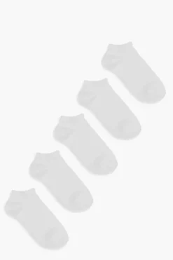 Tights & Socks|Tights & Socks*boohoo Trainer Socks 5 Pack white