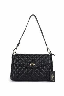 Handbags|Cross-Body Bags*Ashwood Leather Tramonto Toscana' Real Leather Flapover Quilted Bag Black